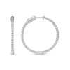 Haus Of Brilliance 14k White Gold 1 1/2 Cttw Lab Grown Diamond Inside Out Hoop Earrings In Metallic
