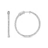Haus Of Brilliance 14k White Gold 1 1/2 Cttw Lab Grown Diamond Inside Out Hoop Earrings In White