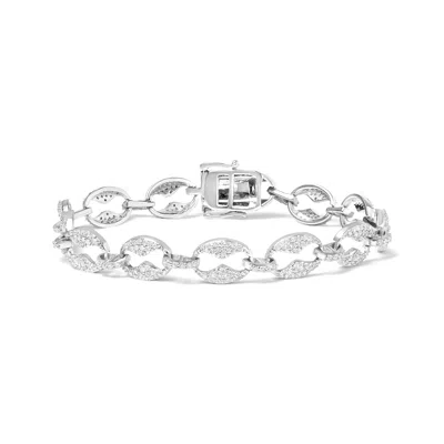 Haus Of Brilliance 14k White Gold 1 1/2 Cttw Round Diamond Set Link Bracelet