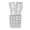 Haus Of Brilliance 14k White Gold 1 1/3 Cttw Princess And Baguette Cut Diamond Sparkling Shapes Pendant Necklace In White