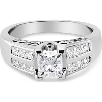 Haus Of Brilliance 14k White Gold 1 1/4 Cttw Princess Cut Diamond Channel Set Engagement Ring