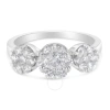 Haus Of Brilliance 14k White Gold 1 1/4ct Tdw Diamond Floral Cluster Ring (h-i In White