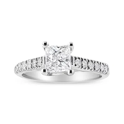 Haus Of Brilliance 14k White Gold 1 1/5 Cttw 4-prong Set Princess Diamond Classic Engagement Ring Ring
