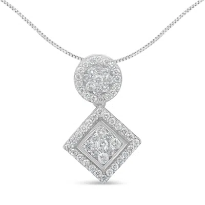 Haus Of Brilliance 14k White Gold 1 Cttw Diamond Pendant Necklace