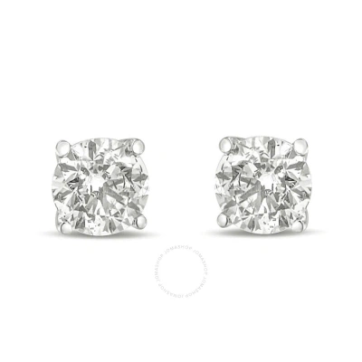 Haus Of Brilliance 14k White Gold 1.0 Cttw Round Brilliant Cut Lab Grown White Diamond 4-prong Classic Solitaire Stud E