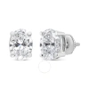 Haus Of Brilliance 14k White Gold 1.00 Cttw Lab Grown Oval Solitaire Diamond Stud Earrings (f-g Colo In White