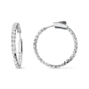 Haus Of Brilliance 14k White Gold 1.0 Carat Inside Out Lab-grown Diamond Fashion Hoop Earrings In Metallic
