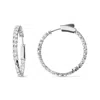 Haus Of Brilliance 14k White Gold 1.0 Carat Inside Out Lab-grown Diamond Fashion Hoop Earrings In Metallic