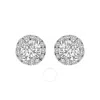 Haus Of Brilliance 14k White Gold 1.0 Cttw Lab-grown Diamond Halo Stud Earring (f-g Color In White
