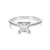 Haus Of Brilliance 14k White Gold 1.0 Cttw Princess Lab-grown Diamond Solitaire Engagement Ring In Silver