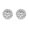 Haus Of Brilliance 14k White Gold 1.0 Cttw Round Lab-grown Diamond Halo Stud Earrings (f-g Color In White