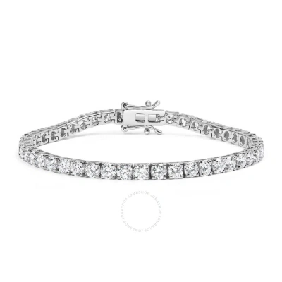 Haus Of Brilliance 14k White Gold 10.00 Cttw 4 Prong Set Lab Grown Round Diamond Classic Tennis Brac