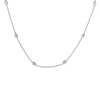 Haus Of Brilliance 14k White Gold 1.00 Cttw Bezel Set Round Diamond Marquise Shaped Milgrain Station 18" Collar Necklac In White