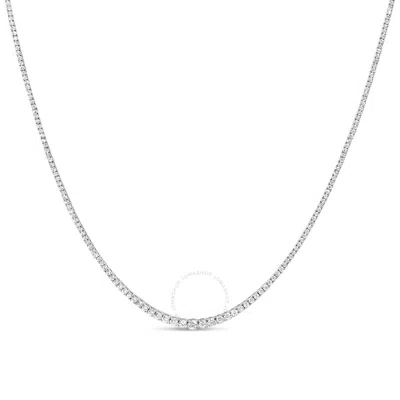 Haus Of Brilliance 14k White Gold 10.0 Cttw Graduated Lab-grown Diamond Tennis Necklace (f-g Color