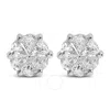 Haus Of Brilliance 14k White Gold 1.00 Cttw Pie Cut Diamond Solitaire Style Stud Earring (h-i Color In White