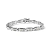 Haus Of Brilliance 14k White Gold 1.00 Cttw Princess-cut Diamond Link Bracelet In Metallic