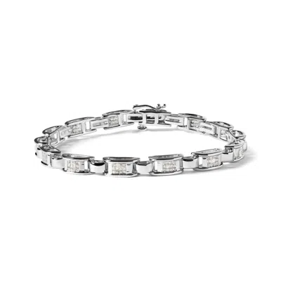 Haus Of Brilliance 14k White Gold 1.00 Cttw Princess-cut Diamond Link Bracelet