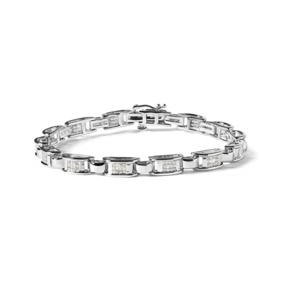 Haus Of Brilliance 14k 1.00 Ct. Tw. Diamond Link Bracelet In Metallic
