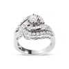 Haus Of Brilliance 14k White Gold 1.00 Cttw Round And Baguette Cut Diamond Swirl Cocktail Ring In White