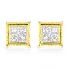 Haus Of Brilliance 14k White Gold 1/2 Cttw 4-prong Set Brilliant Round-cut Solitaire Lab Grown Diamond Push Back Stud E In Yellow