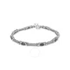 Haus Of Brilliance 14k White Gold 1/2 Cttw Diamond & Oval Blue Sapphire Braided Link Bracelet (g-h In White