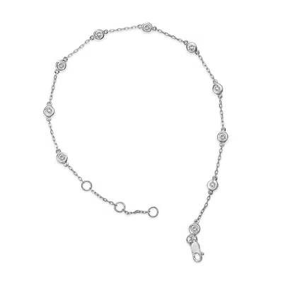 Haus Of Brilliance 14k White Gold 1/2 Cttw Diamond By Yard Bracelet In Orange