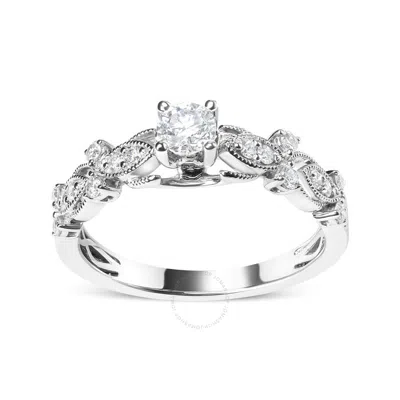 Haus Of Brilliance 14k White Gold 1/2 Cttw Diamond Vintage Style Engagement Ring (g-h Color