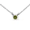 Haus Of Brilliance 14k White Gold 1/2 Cttw Green Lab Grown Diamond Bezel-set Solitaire 18" Pendant Necklace In White