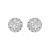 Haus Of Brilliance 14k White Gold 1/2 Cttw Lab-grown Diamond Halo Stud Earring (f-g Color In White