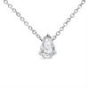 Haus Of Brilliance 14k White Gold 1/2 Cttw Lab Grown Pear Shape Solitaire Diamond Pendent 18" Necklace In White