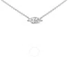 Haus Of Brilliance 14k White Gold 1/2 Cttw Marquise Lab-grown Diamond East West Solitaire 18" Pendan In White