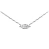 Haus Of Brilliance 14k White Gold 1/2 Cttw Marquise Lab-grown Diamond East West Solitaire 18" Pendant Necklace In White