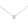Haus Of Brilliance 14k White Gold 1/2 Cttw Pear Shape Lab-grown Diamond 3-prong Solitaire 18 Inch (f In White