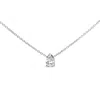 Haus Of Brilliance 14k White Gold 1/2 Cttw Pear Shape Lab-grown Diamond 3-prong Solitaire Pendant Necklace 18 Inch In Silver