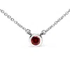 Haus Of Brilliance 14k White Gold 1/2 Cttw Red Lab Grown Diamond Bezel-set Solitaire 18" Pendant Necklace In White