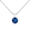 Haus Of Brilliance 14k White Gold 1/2 Cttw Round Brilliant Cut Lab Grown Blue Diamond 4-prong Solitaire Pendant Necklac In White