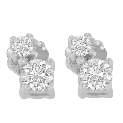 Haus Of Brilliance 14k White Gold 1/2 Cttw Round Cut Diamond Earrings