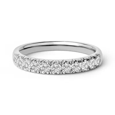 HAUS OF BRILLIANCE HAUS OF BRILLIANCE 14K WHITE GOLD 1/2 CTTW ROUND DIAMOND 11 STONE CLASSIC BAND