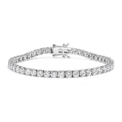 Haus Of Brilliance 14k White Gold 12.00 Cttw Prong Set Lab Grown Round Diamond Classic Tennis Bracel