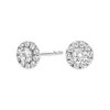 Haus Of Brilliance 14k White Gold 1/3 Cttw Lab-grown Diamond Halo Stud Earring In White