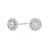 Haus Of Brilliance 14k White Gold 1/3 Cttw Lab-grown Diamond Halo Stud Earring (f-g Color In White