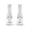 Haus Of Brilliance 14k White Gold 1/4 Cttw Channel-set Brilliant Round-cut Diamond Hoop Earrings (h- In White