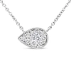 Haus Of Brilliance 14k White Gold 1/4 Cttw Round Diamond Teardrop Necklace - (g-h Color In Metallic