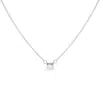 Haus Of Brilliance 14k White Gold 1/4 Cttw Lab Grown Oval Solitaire Diamond East West 18" Pendant Necklace In White