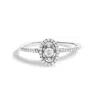 Haus Of Brilliance 14k White Gold 1/5 Cttw Diamond Oval Shape With Halo Engagement Ring In Metallic