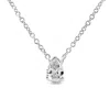 Haus Of Brilliance 14k White Gold 1/5 Cttw Pear Shape Solitaire Diamond 18" Pendant Necklace In Silver