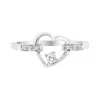 Haus Of Brilliance 14k White Gold 1/8 Cttw Channel Set Round-cut Diamond Heart Ring In White