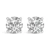 Haus Of Brilliance 14k White Gold Round Brilliant-cut Lab Grown Diamond Classic 4-prong Stud Earrings With Screw Backs In White