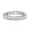 Haus Of Brilliance 14k White Gold 2 1/3 Cttw Asscher Cut Lab Grown Diamond Eternity Band Ring- Ring