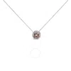 Haus Of Brilliance 14k White Gold 2 3/8 Cttw Lab Grown Pink Diamond Solitaire With Halo Pendant Neck In White